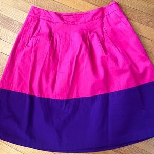 Ann Taylor colorblock a-line skirt. Size 12.